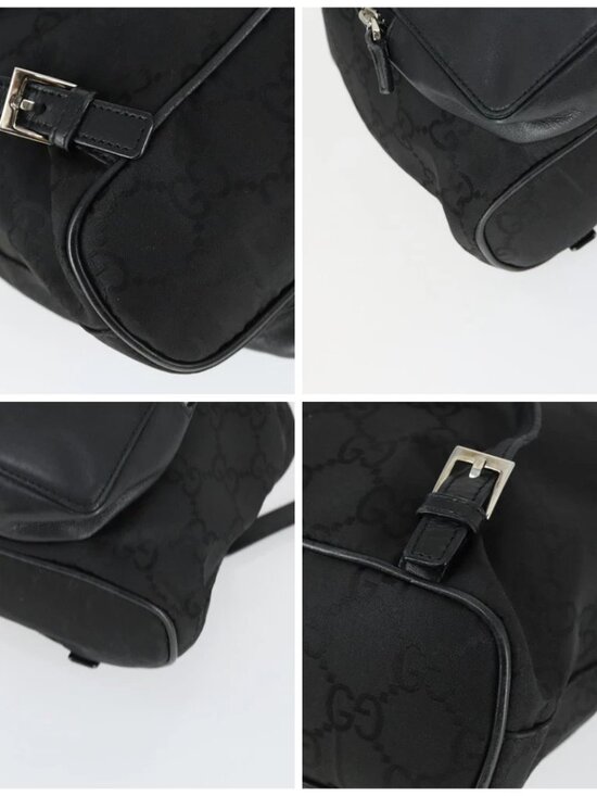 GUCCI GG Canvas Backpack Black Silver 003 0245 Auth ep12708 main image 5